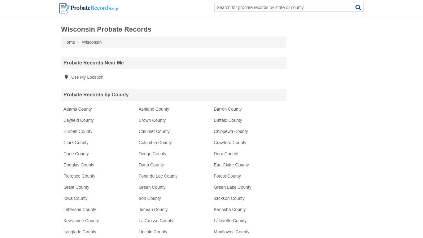 Wisconsin Probate Records