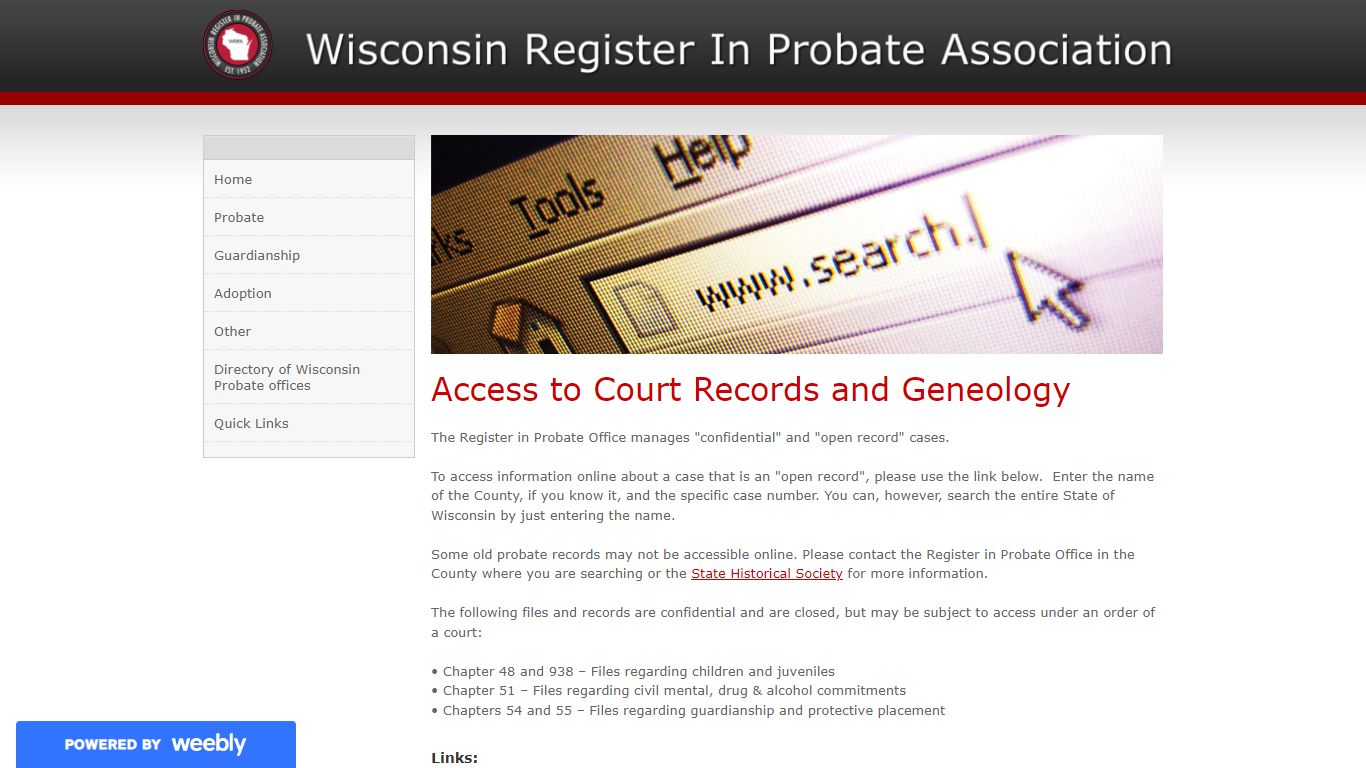 Court Records Geneology - WRIPA: Wisconsin Register in Probate Association