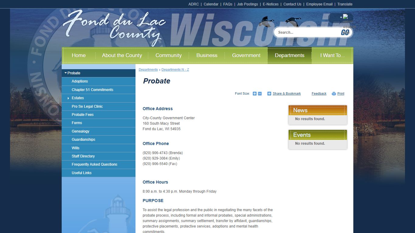 Probate | Fond du Lac County